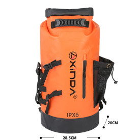 欣達 XINDA 20升 防水背包 | 溯溪包 橘色 IPX6 BAG03-20